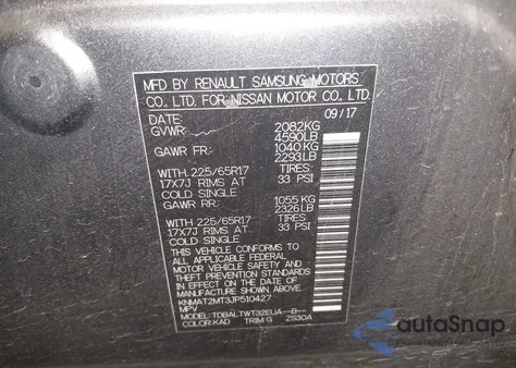 2018 Nissan Rogue Sv from USA, damaged, VIN KNMAT2MT3JP510427